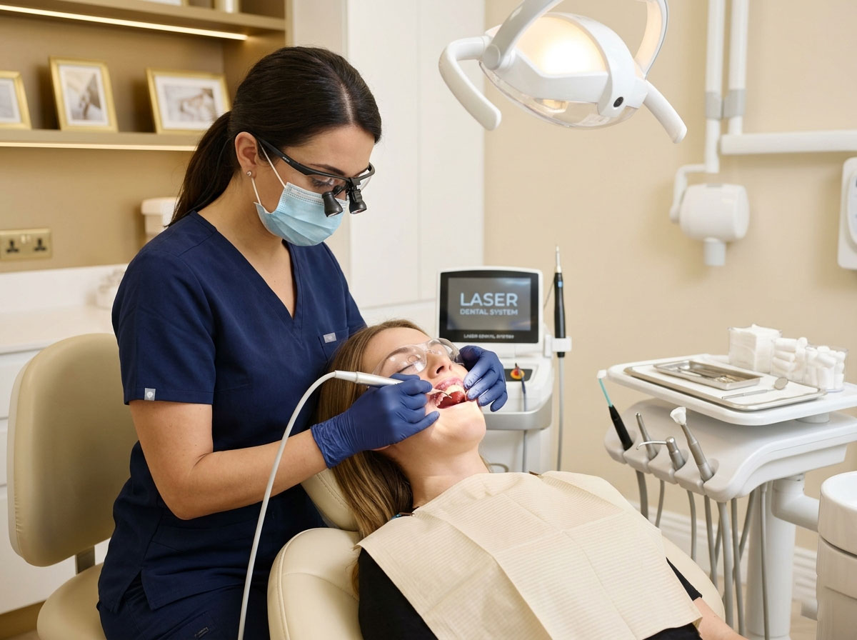 Laser Gum Depigmentation treatment at Pal Dental Clinic Calicut Kozhikode