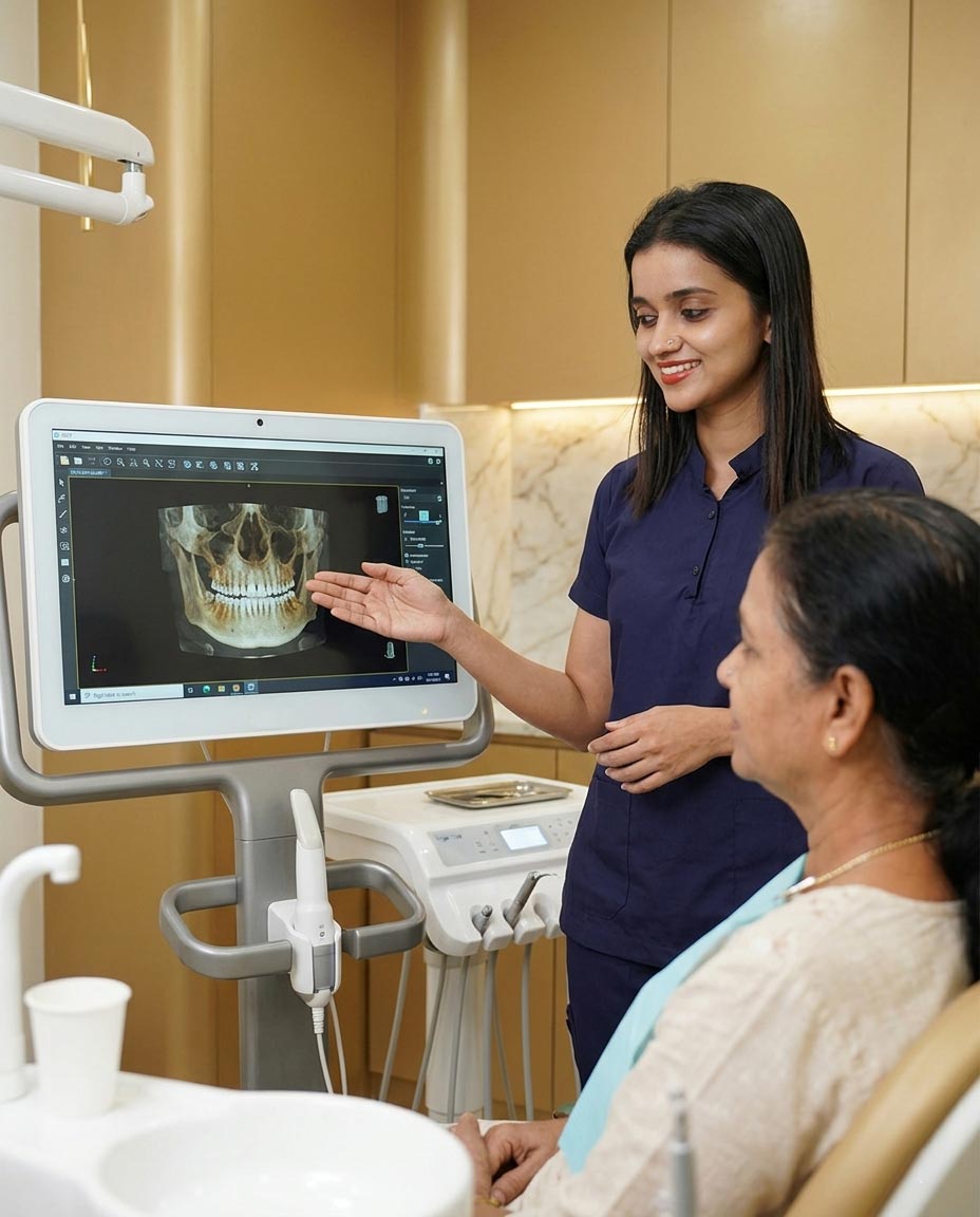 Dr Varada Sathyanath performing laser dentistry at Pal Dental Clinic Kozhikode